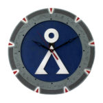 Stargate Wall Clock | Ancient Ring Design | Sci-Fi Fan Gift | Great Gift for Dad