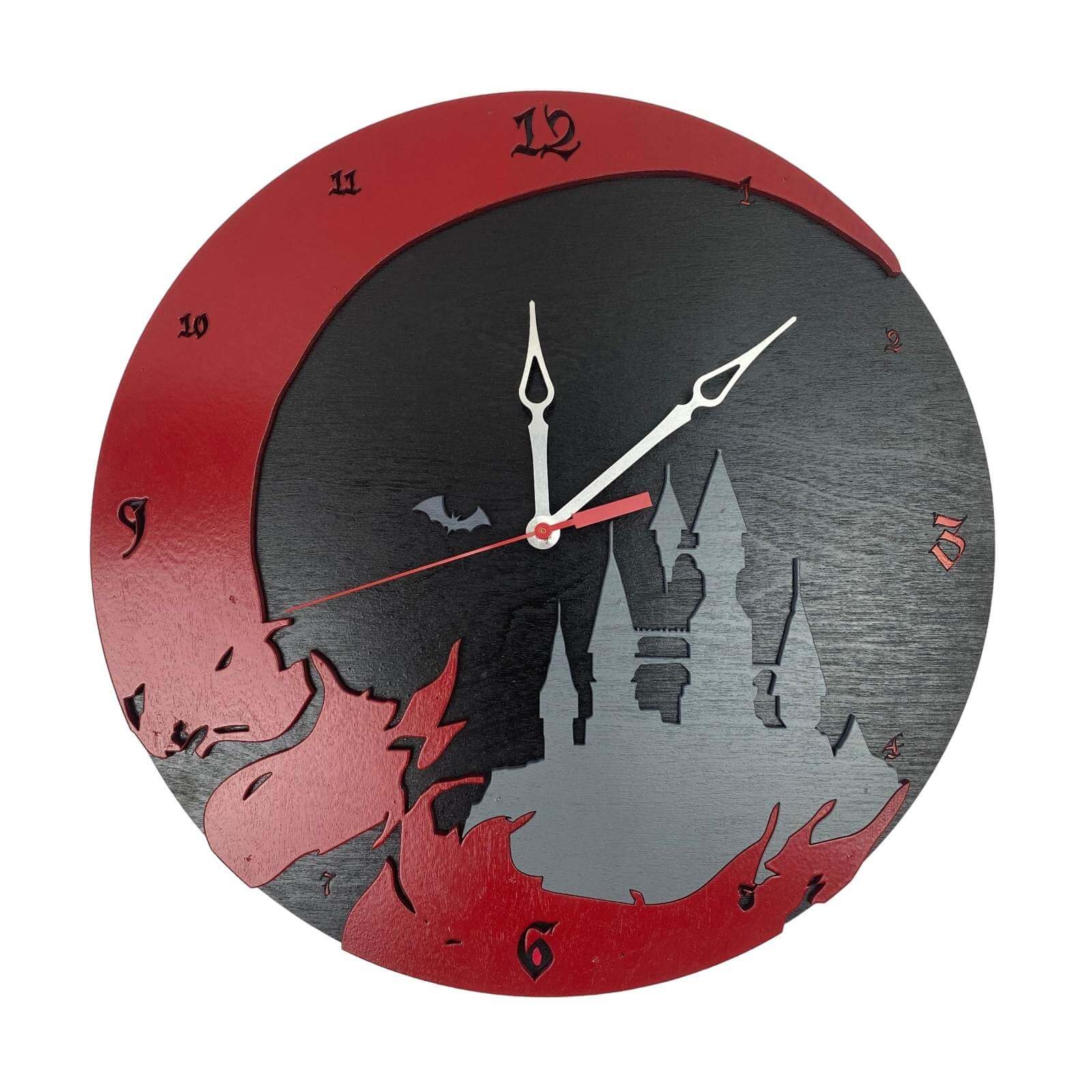 1600px x 1600px - Castlevania Castle Wall Clock | 14in Diameter | Video Game Home Decor