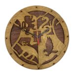 Harry Potter Wooden Wall Clock | Hogwarts Crest Design