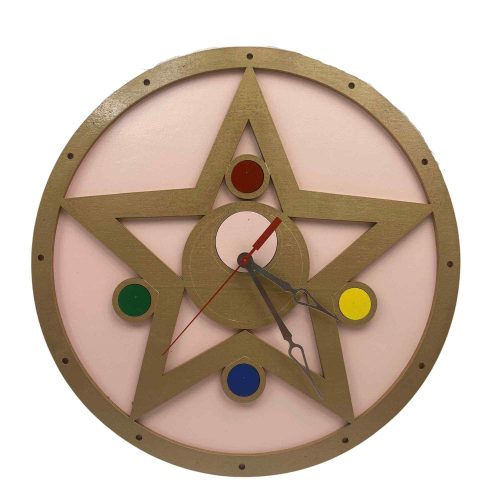 sailor moon brooch wooden wall clock magical girl anime decor