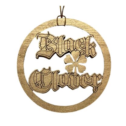 Black Clover Ornament or Wine Bottle Gift Tag