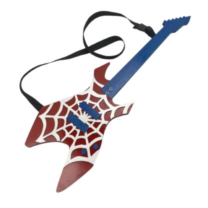 Handmade wooden cosplay prop of Spider Punk Guitar for Petite and Adult Sizes