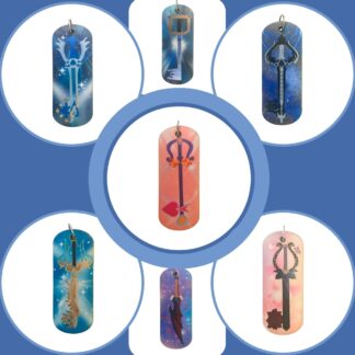 Keyblade Keychain Necklace Video Game Jewelry